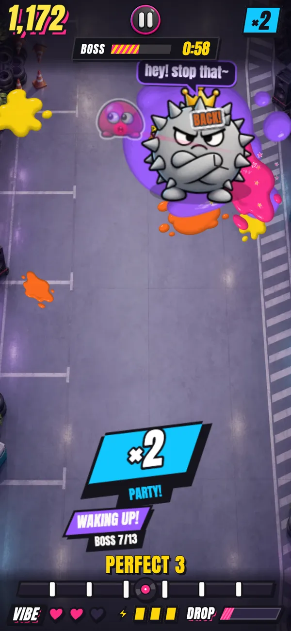 A boss level: dash in between the slams.