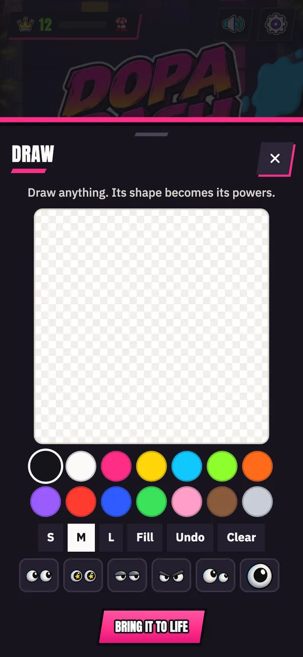 Draw anything: it hatches exactly as you drew it.